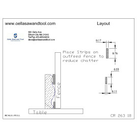 M2 corrugated back knives 3/4" x 2-5/8" crown molding variation of WM 53