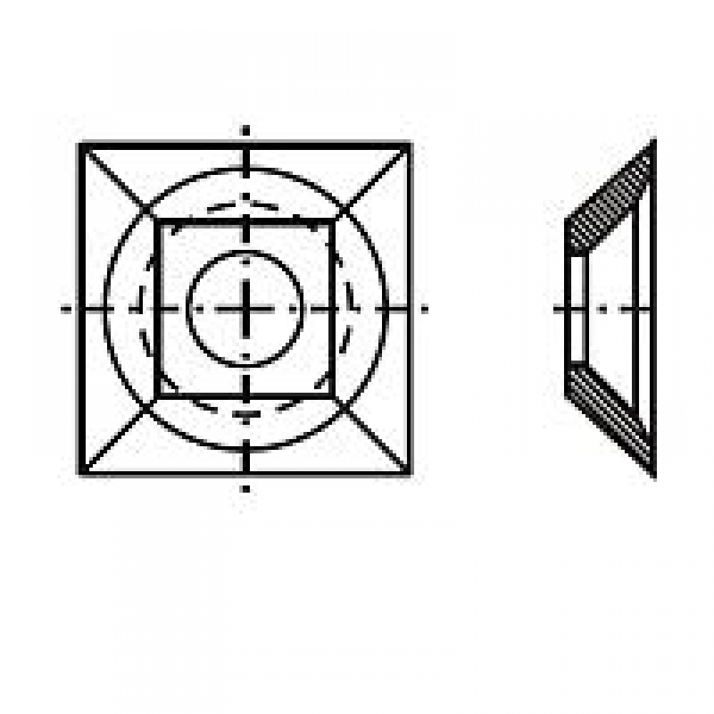 Indexable knife 21x21x5,5mm Square HW TRUSS MANUFACTURING 