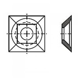 Indexable knife 21x21x5,5mm Square HW TRUSS MANUFACTURING 