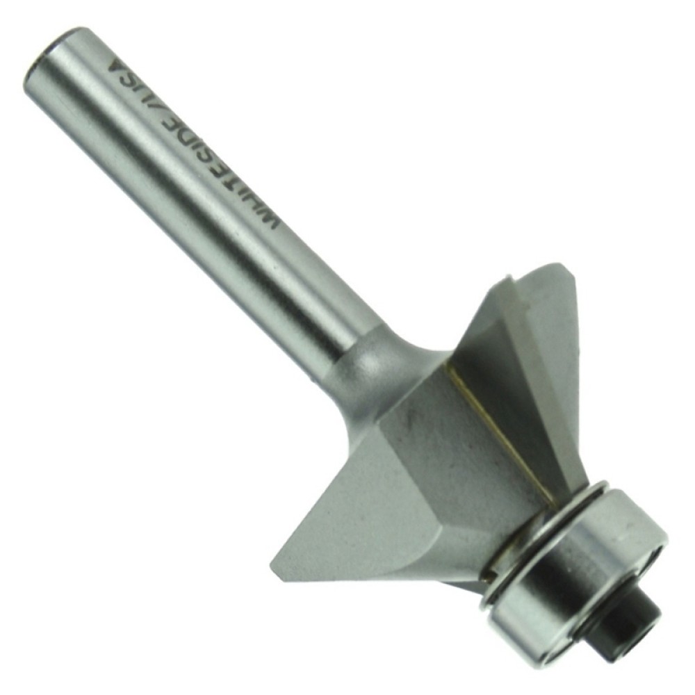 Whiteside 2302, 45deg Chamfer Bit, 5/8 Cut Length, 1/4 Shank