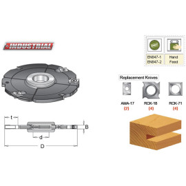 Amana 3 Part Insert Adjustable Grooving Cutter 61354