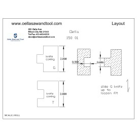 M2 corrugated back knives for door cope and pattern for shaper and small molder