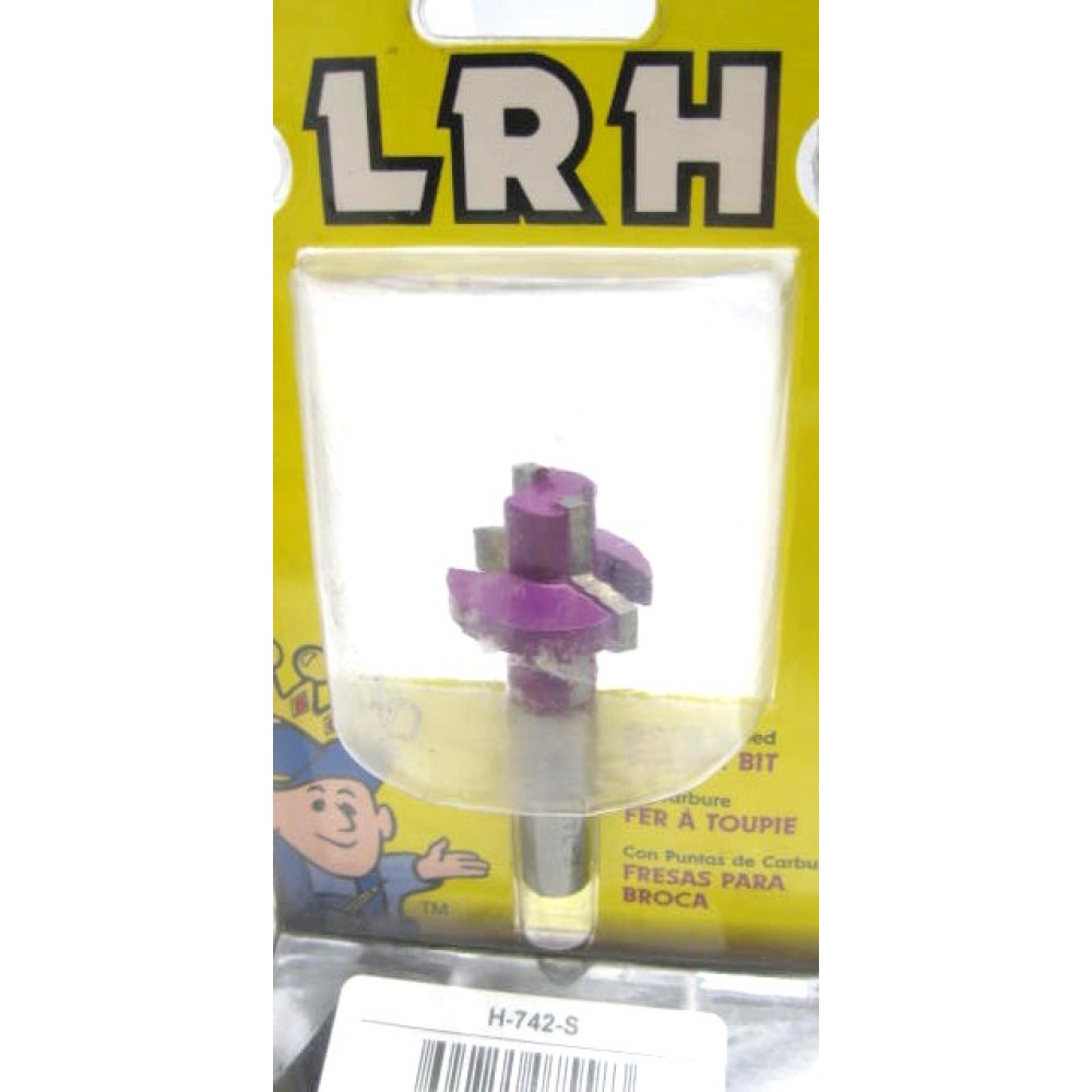 New LRH H-742-S  router shaper bit  v - groove 1/2" shank