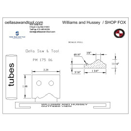 Williams and Hussey shop fox molder knives 3/4 x1-3/4 Panel Molding with template