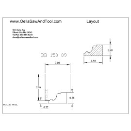 M2 corrugated back molder knives 13/16" x 1-1/2" Back Band