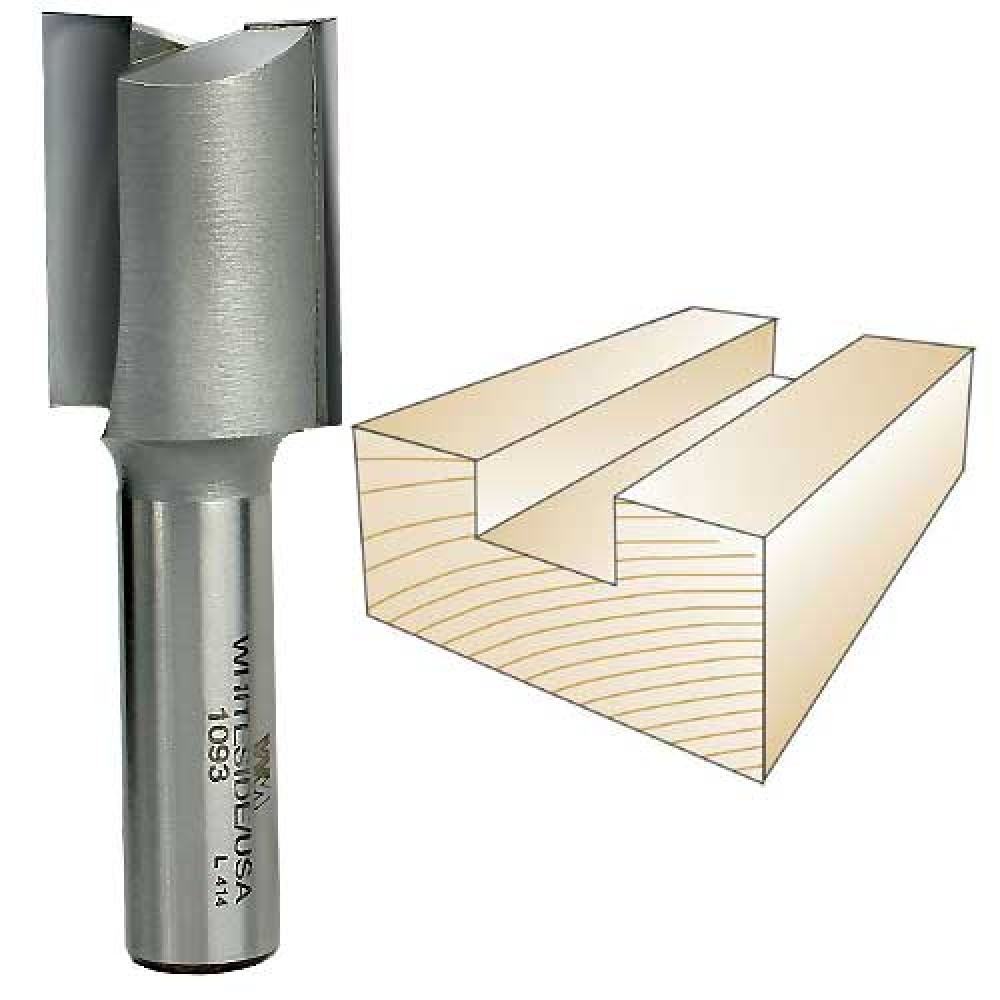 Whiteside 1093 - Straight Bit with 1-Inch Cutting Diameter and 1-1/4-Inch Cutting Length