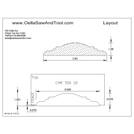 M2 corrugated back molding knives for Weinig Scmi chair rail / casing 