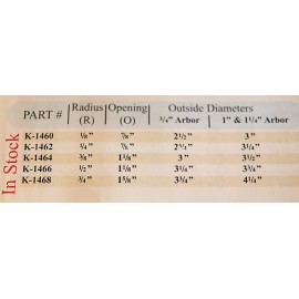 LRH K-1466 extended quarter round concave 1/2" radius 3/4"