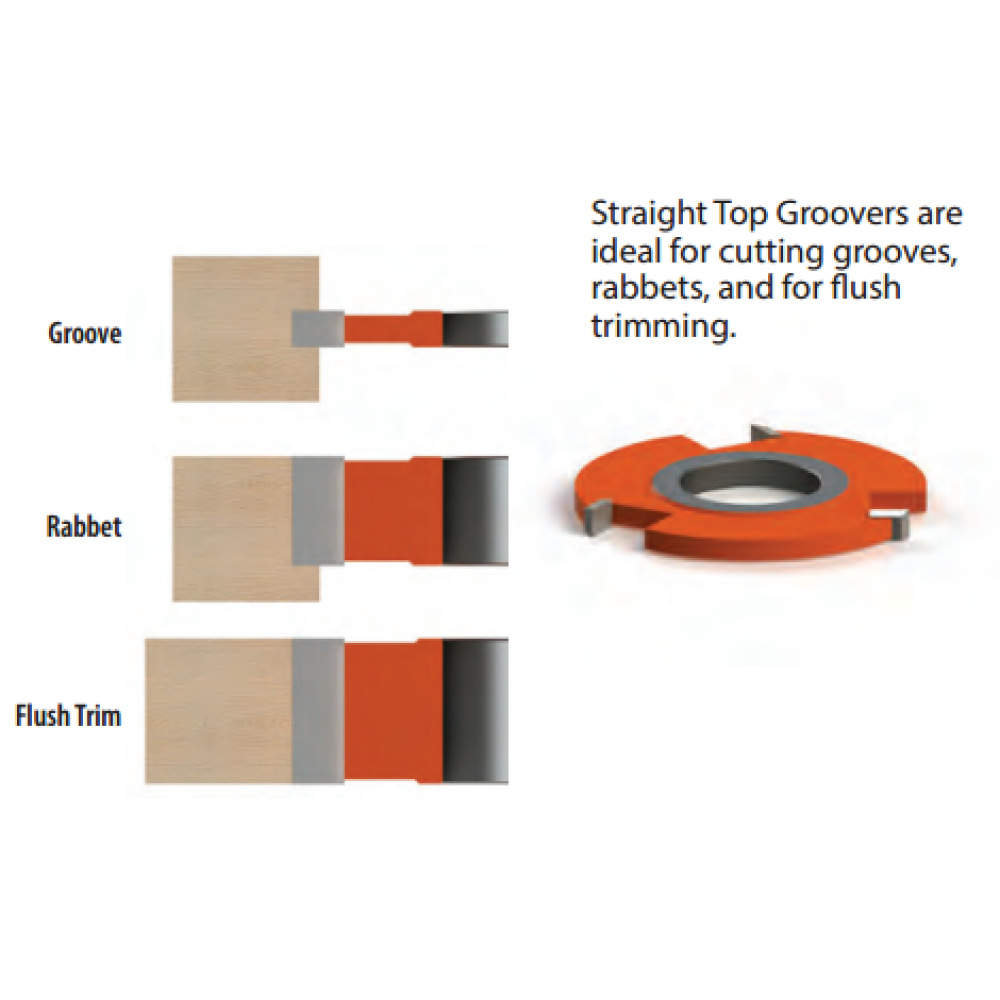 Freeborn Straight Shaper Cutter PC22003 3/16" top groover shaper
