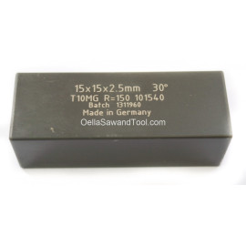 15mm x 15mm x 2.5mm - 4-edge (150mm radius faces, rounded corners) Carbide Insert (Sold in boxes of 10)