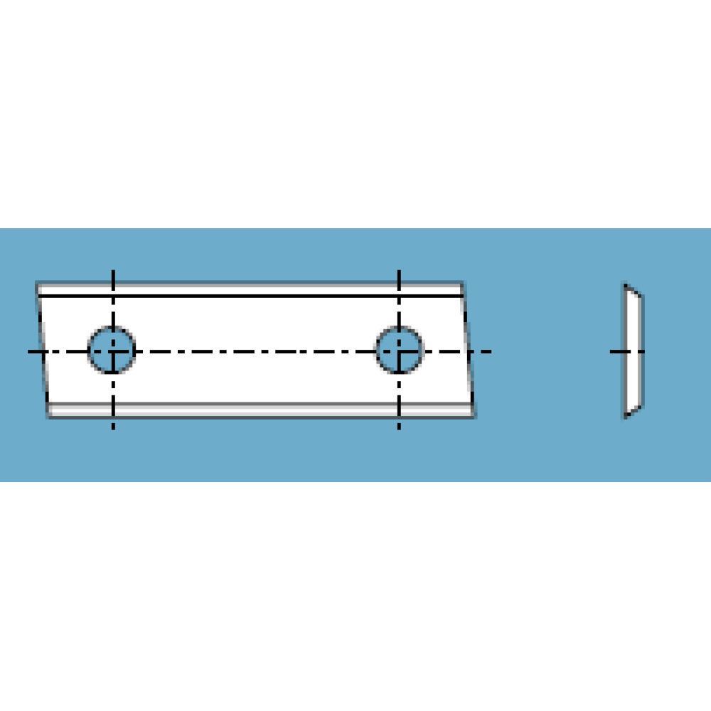 40mm Length x 12mm Width x 1.5mm Thick - 2-edge Carbide Insert LEFT T04F - (Sold in boxes of 10.)