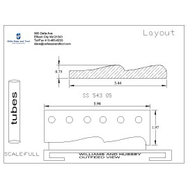 Williams and Hussey shop fox molder knives 3/4 x 5-7/16