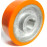 Solid Orange Urethane Feed Wheel - 2" Wide, 5-1/2" Diameter, 35mm bore Keyed Shaft Axiom Industries