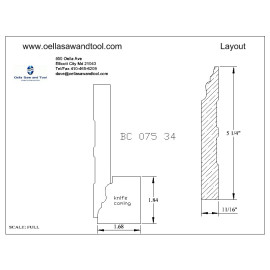 M2 corrugated back knives for 5-1/4" base for shaper and small molder