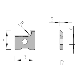 Leuco dur radius profile knife id#177318 r=2 mm edgebanding R/H Pack of 10