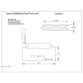 M2 corrugated back molding knives 3/4 x 4" Edge and Center Bead Ceiling