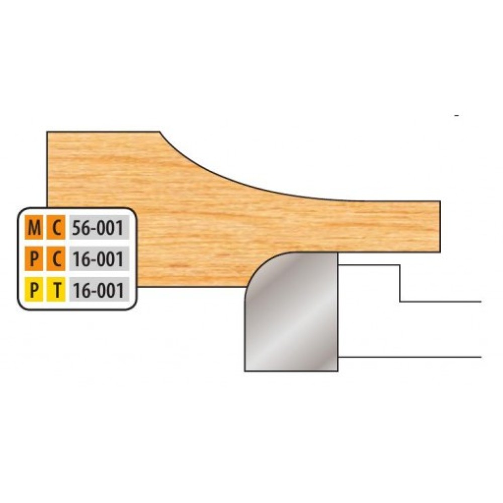 FREEBORN - PC-16-001 CARBIDE RAISED PANEL BACK CUTTER Shaper Cutter