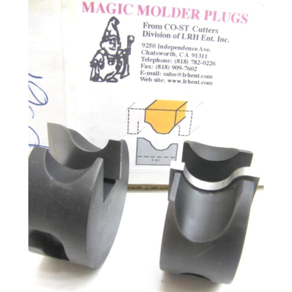 LRH Magic Molder Plugs P-61 N-61 Table Saw & Shaper Cutter carbide tip panel 