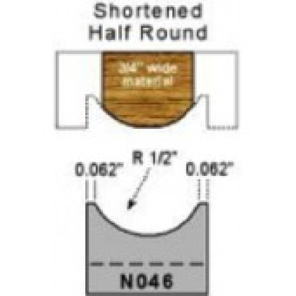 Magic Molder Plugs P-46 N-46 Table Saw & Shaper Cutter Shortened Half Round